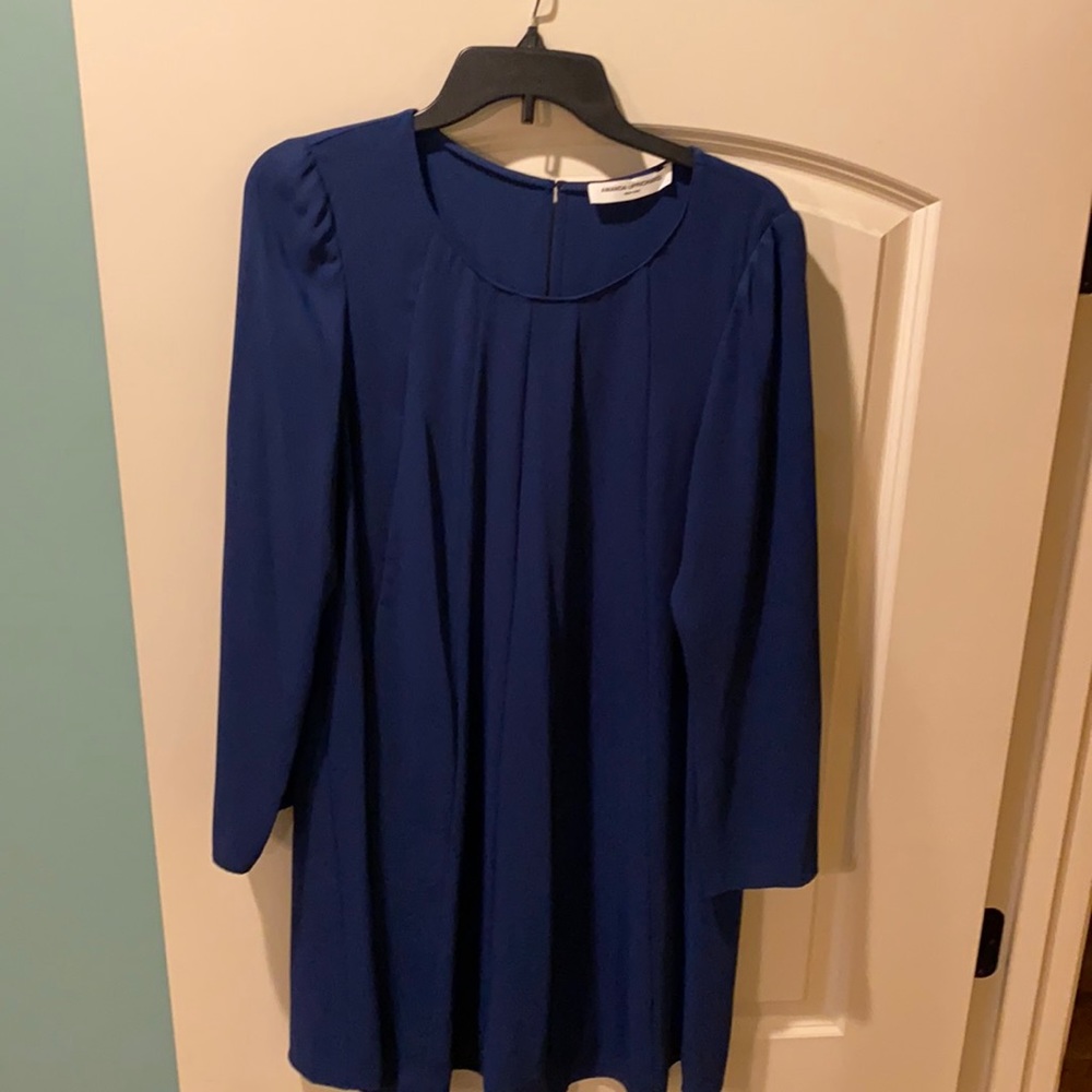Amanda Uprichard Blue shift dress L Polyester.